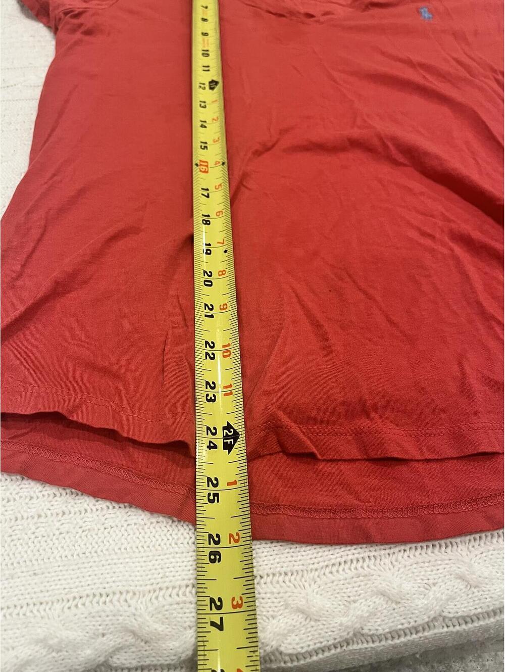 Polo Ralph Lauren Red V-Neck T-Shirt - Size Large - Picture 5 of 6